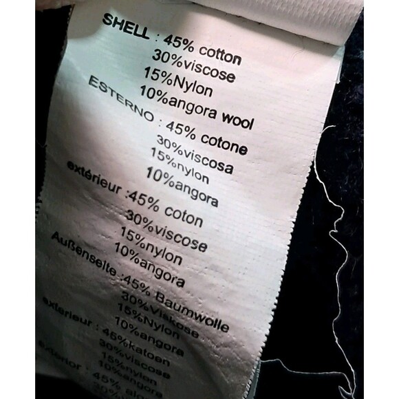 Bomboogie One Size Button Fasten Poncho Cardigan Sweater Part Angora Navy Blue - Picture 11 of 12